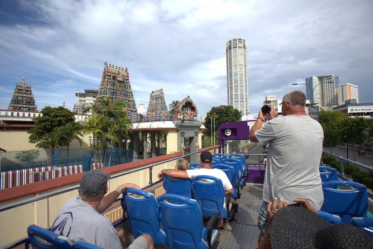 On board the Penang Hop On Hop Off Bus