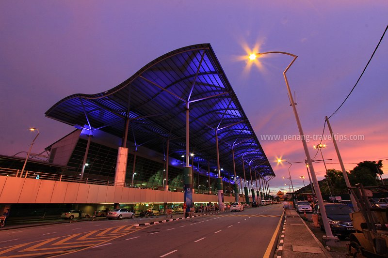 Penang International Airport at dusk