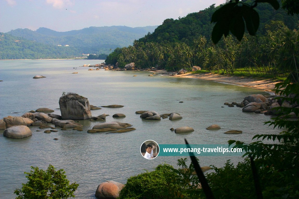 Hill view of Permatang Damar Laut beach