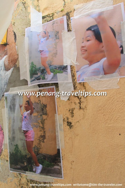 Photos of the girl in the mural