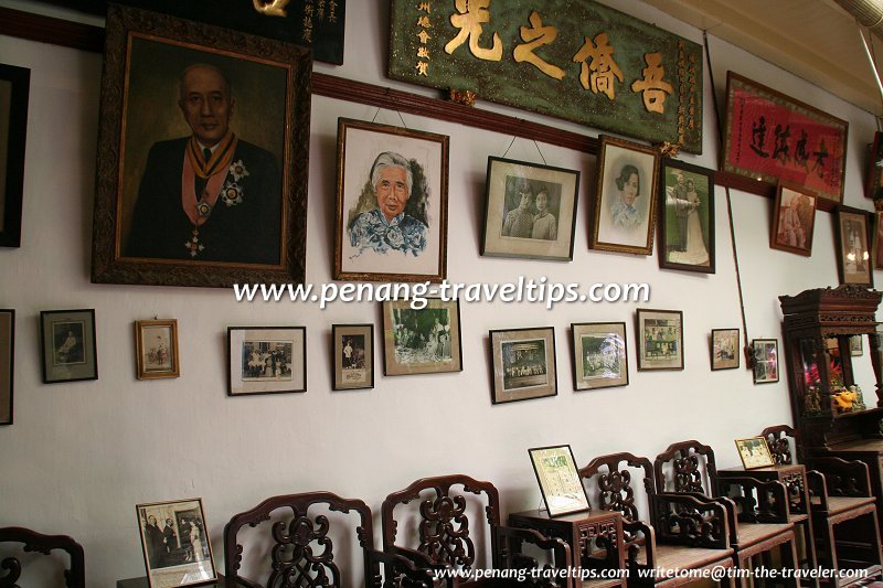 Photos on the wall, Tun Tan Cheng Lock's house