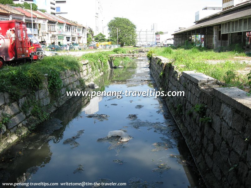 The stagnant Prangin Canal, George Town