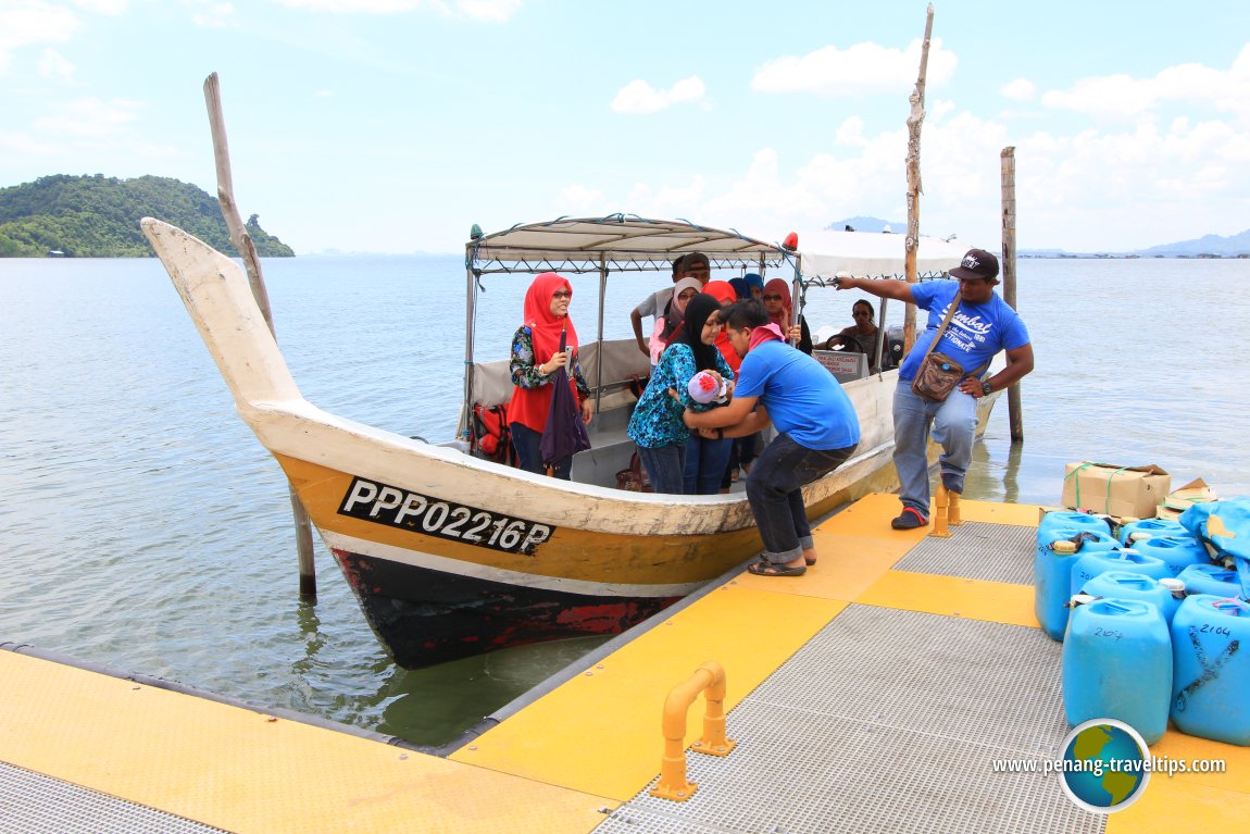 Arriving at Pulau Aman