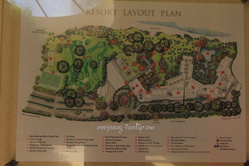 Rasa Sayang Resort layout