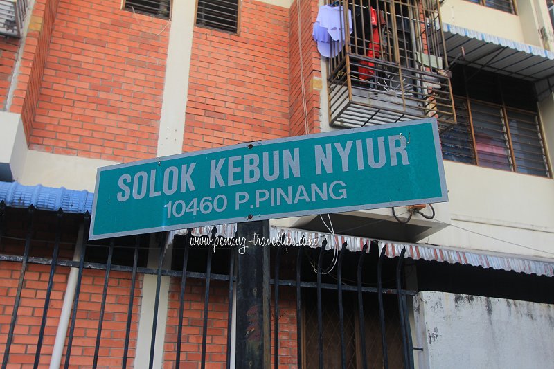Solok Kebun Nyior road sign