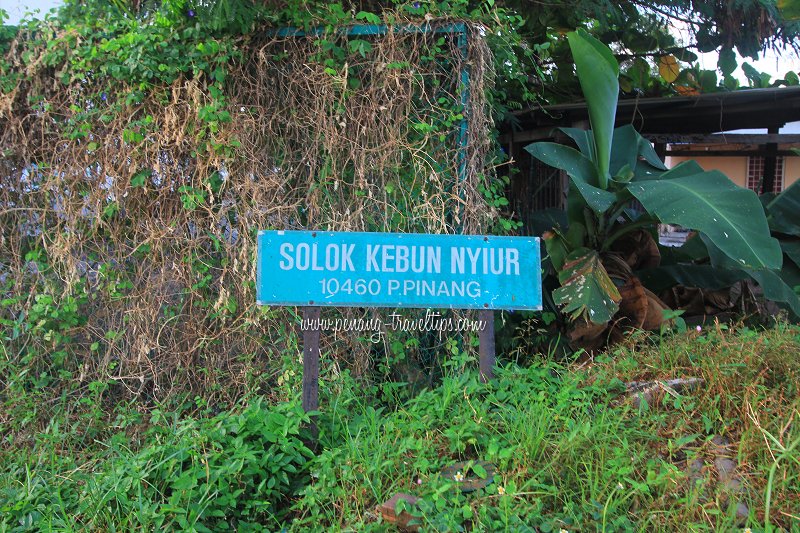 Solok Kebun Nyior road sign