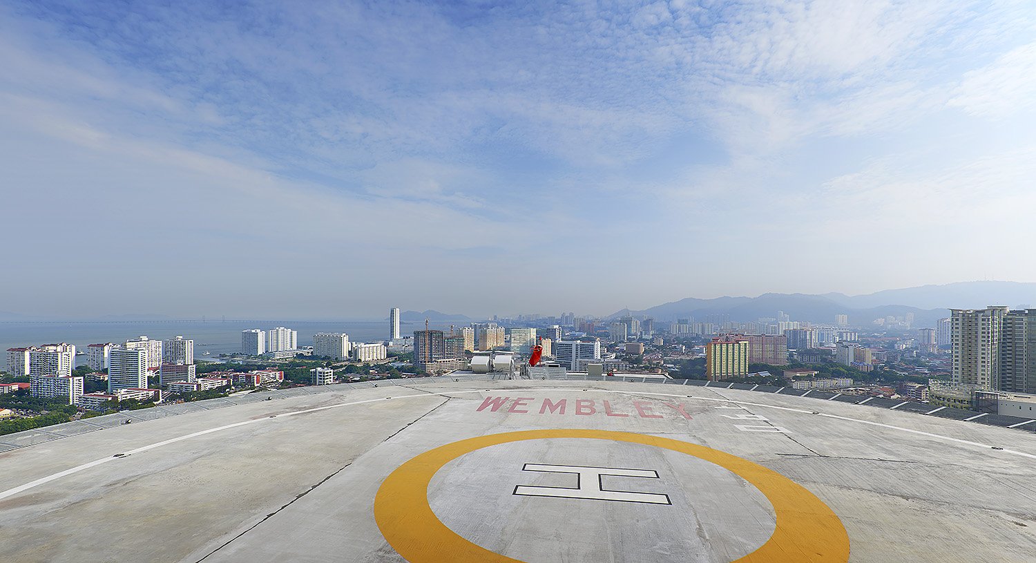 View from the The Wembley Penang helipad