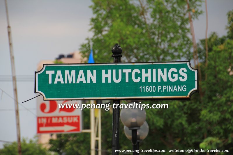 Taman Hutchings road sign