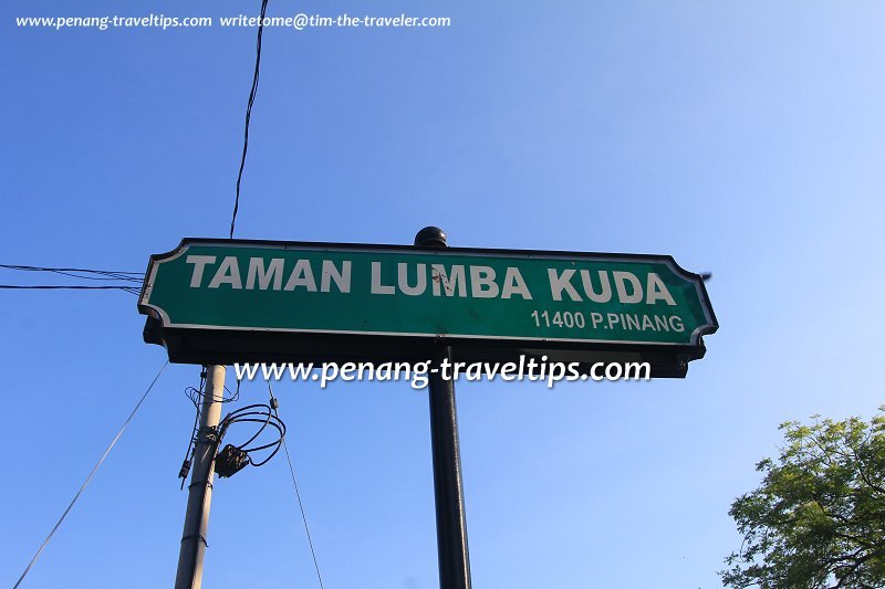 Taman Lumba Kuda road sign