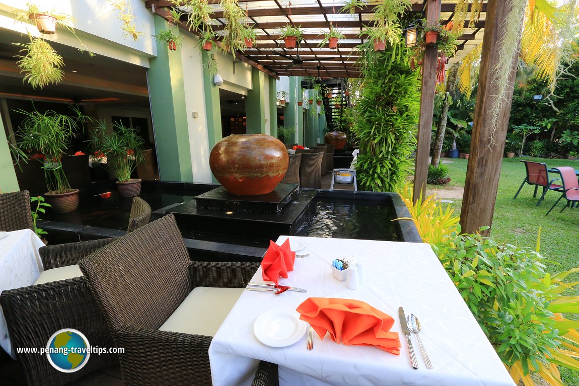 Patio seating, Tamarind Brasserie