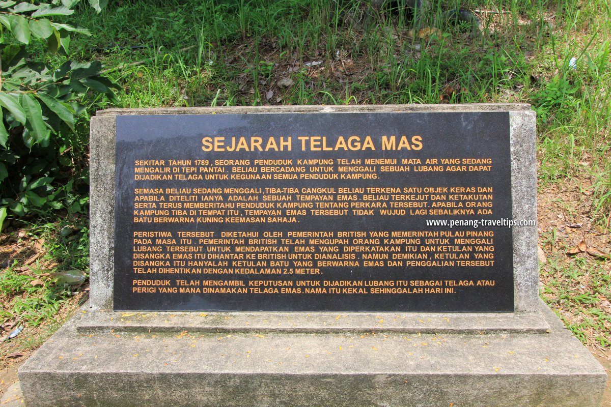 Telaga Mas interpretive board