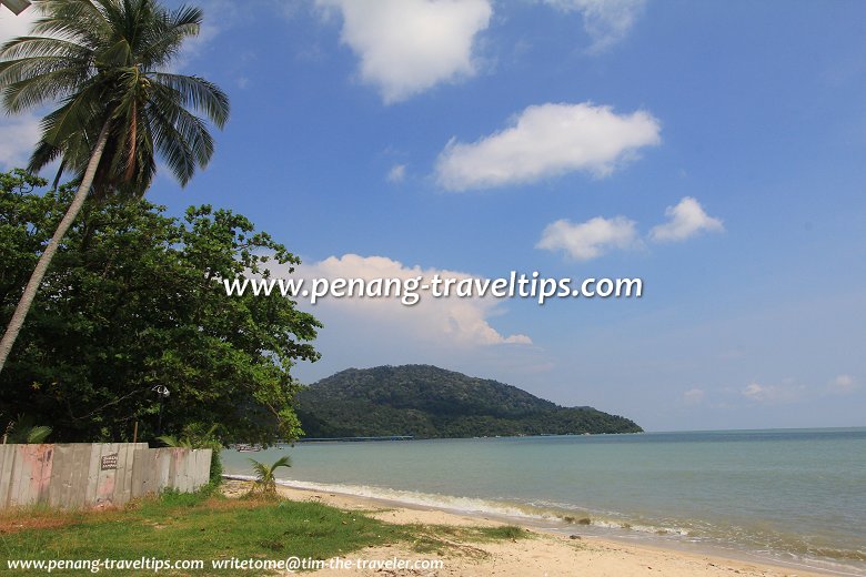 The beach at Teluk Bahang, near the bus station