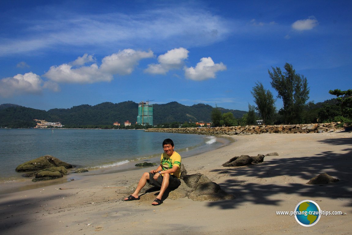 Here I am with Teluk Bayu behind me