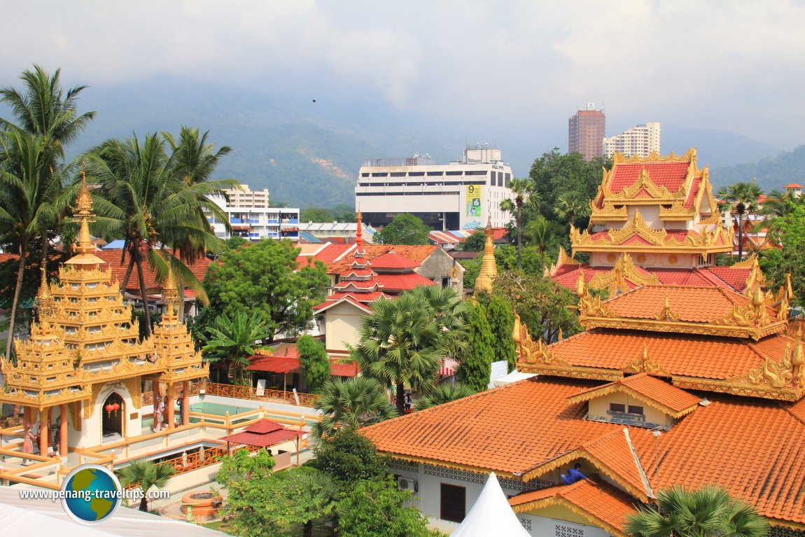 Grounds of the Dhammikarama Burmese Temple, as seen from the Golden Pagoda
