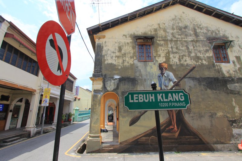 The Indian Boatman mural