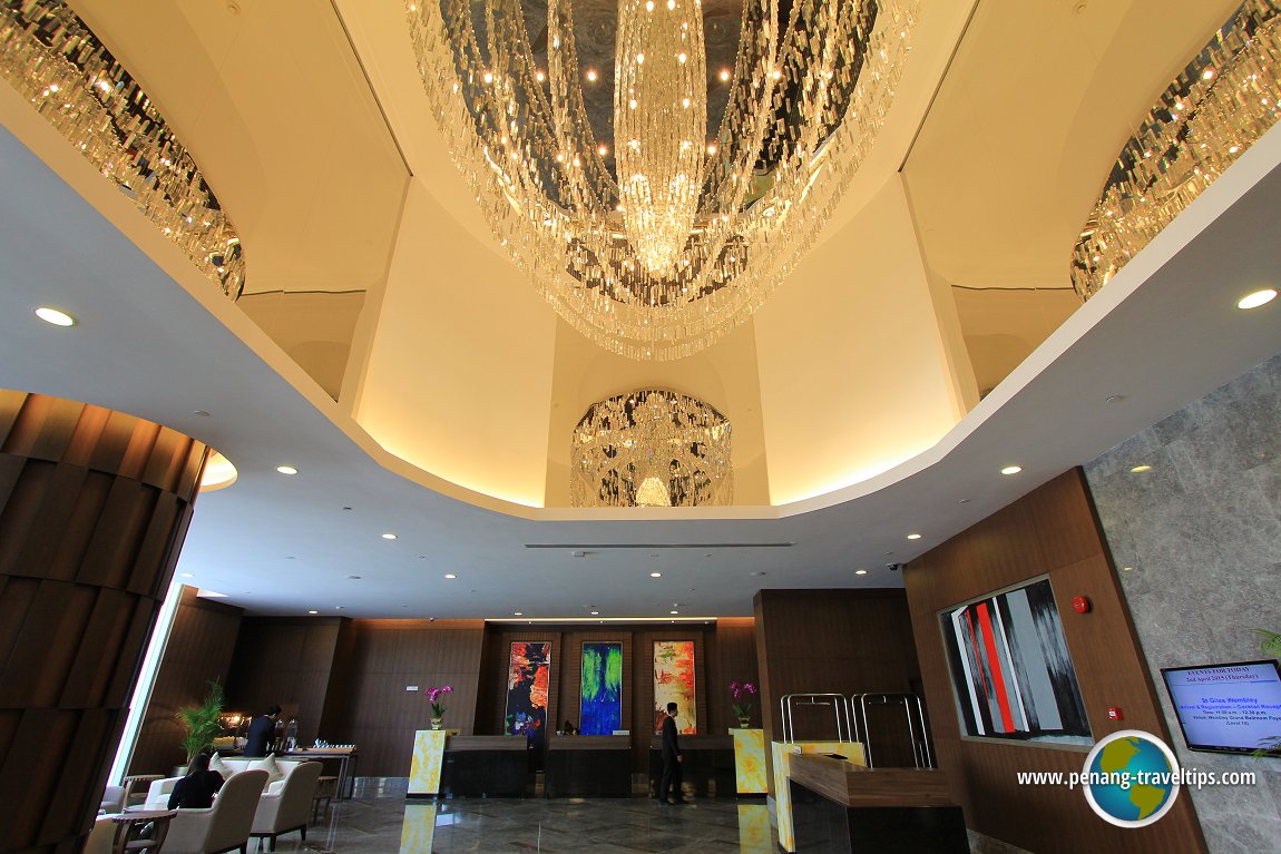 Chandelier at the lobby of The Wembley Penang