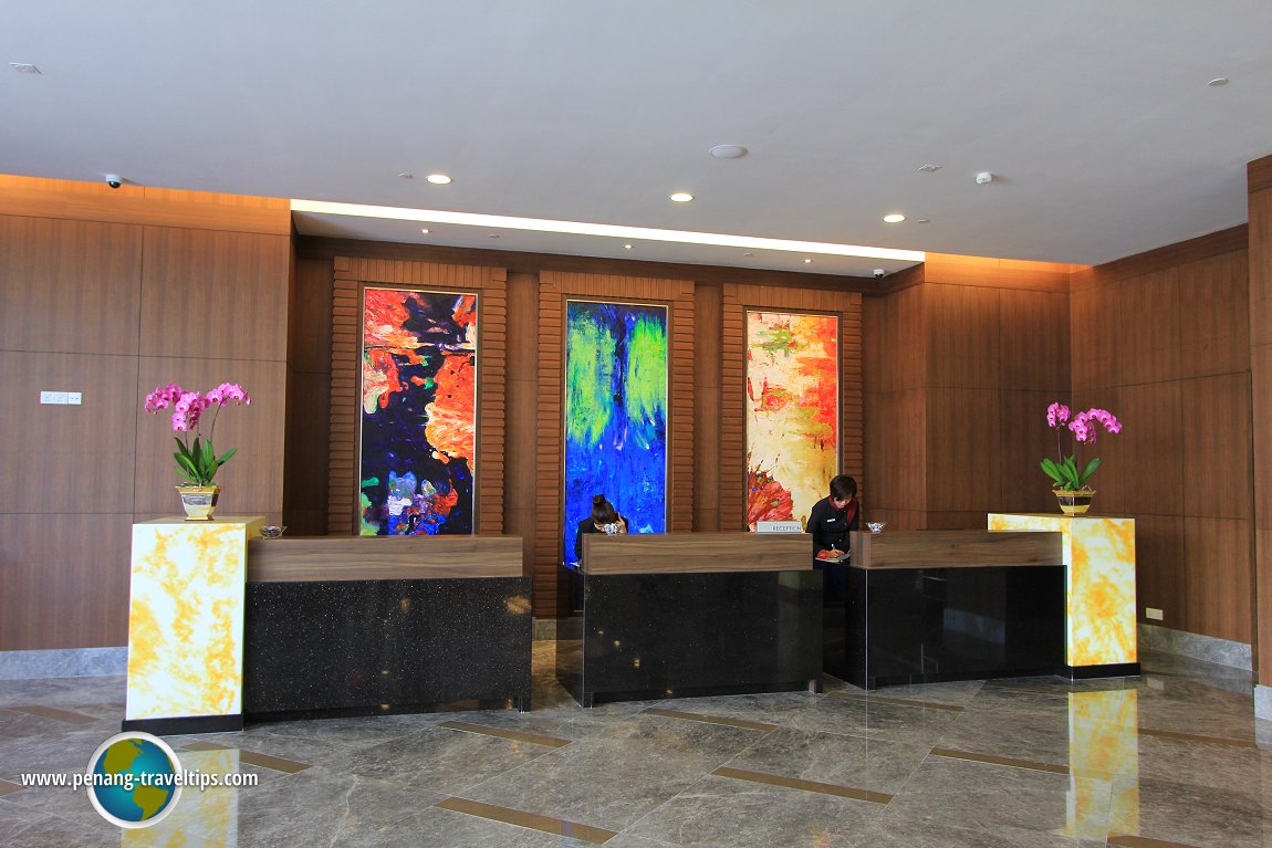 The reception desk at The Wembley Penang