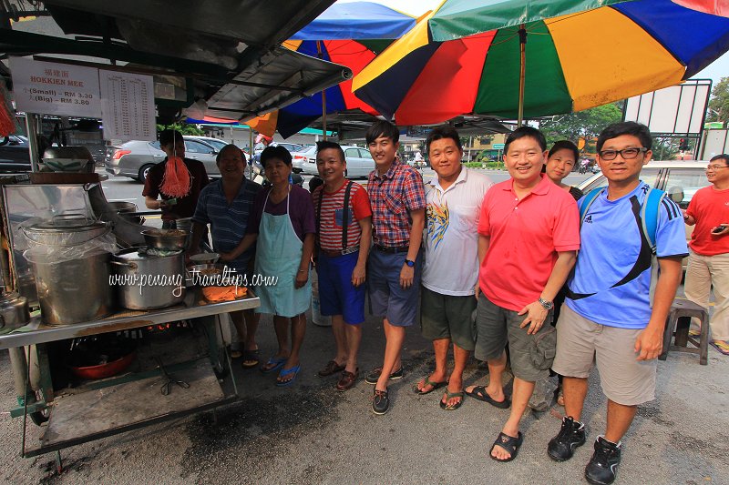 Tim and the Threesixzero Production team at Kampung Melayu Junction Hokkien Mee