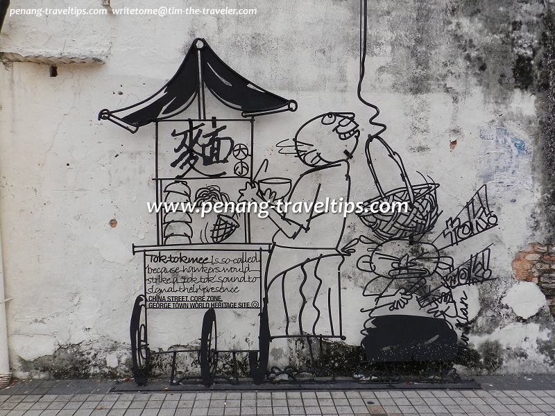 Tok Tok Mee Sculpture, China Street, George Town, Penang
