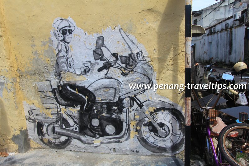 Traffic policeman mural, Armenian Street