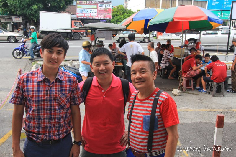 Tim with Huang Jinglun (left) and Marcus Chin (right)