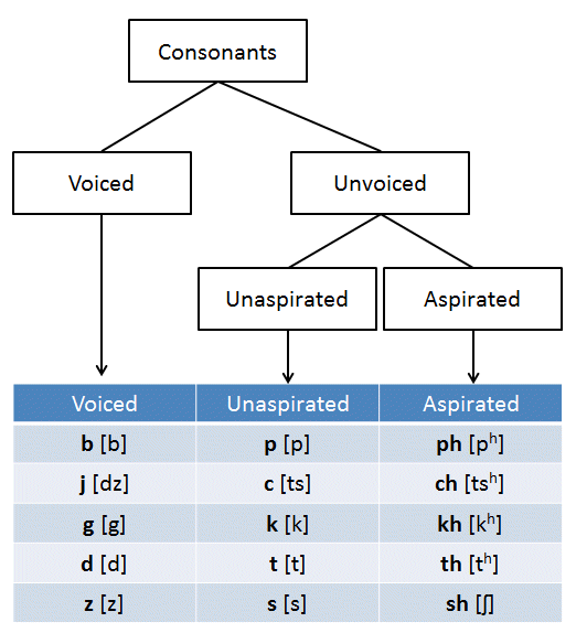 Voiceless And Voiced Consonants Chart