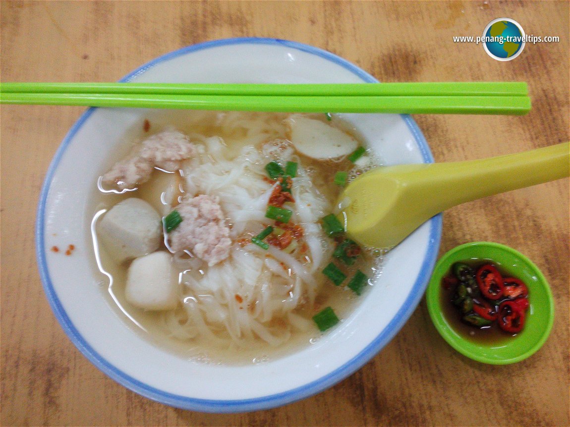 The koay teow thng at Wahong Cafe, Lorong Kampung Jawa