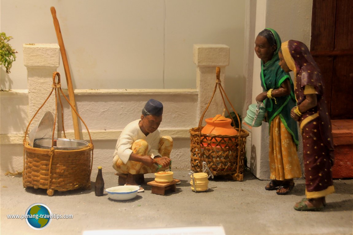 Hawker selling Malay laksa