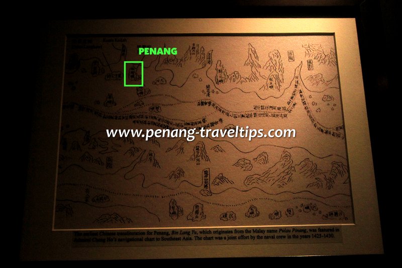 Zhenghe Map showing Penang