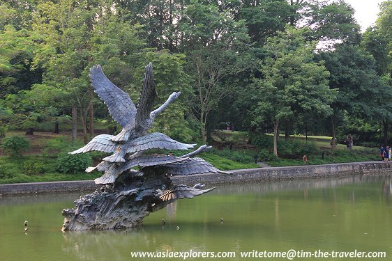 Flight of Swans, Swan Lake, Singapore Botanic Gardens