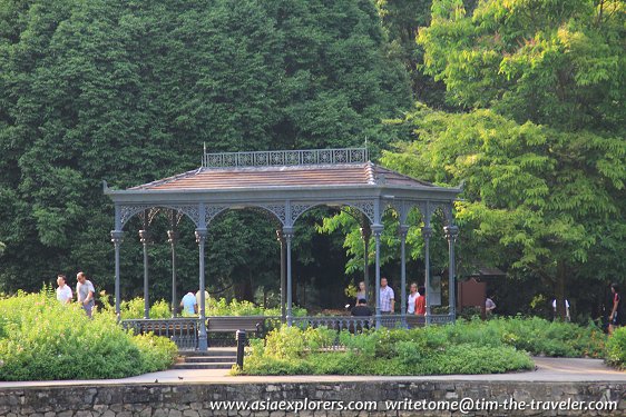 A gazebo at Swan Lake, Singapore Botanic Gardens