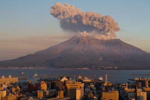 Sakurajima, as seen from Kagoshima