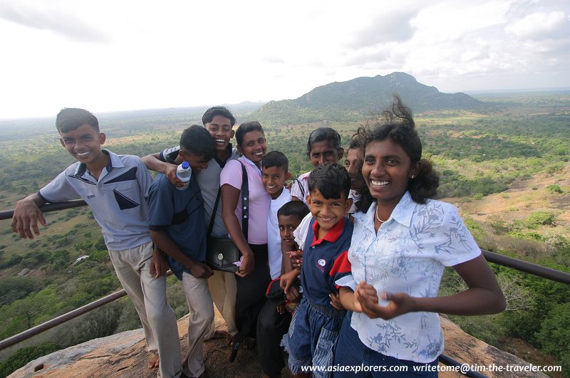 Sri Lankan children visiting Mihintale