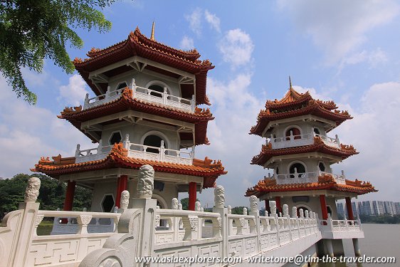 The Twin Pagodas of Chinese Garden