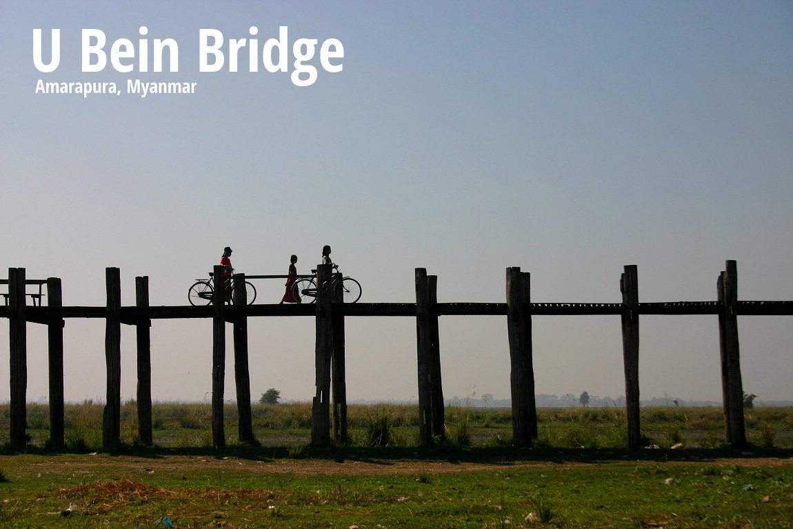 U Bein Bridge, Amarapura, Myanmar