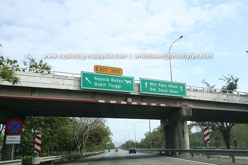 Exit 180, Kepala Batas Interchange