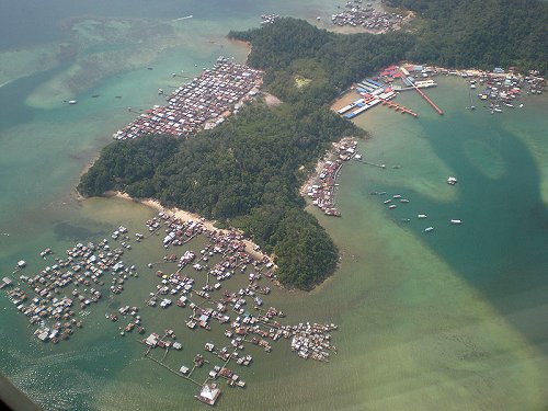 Stilt village of Filipino immigrants at Pulau Gaya