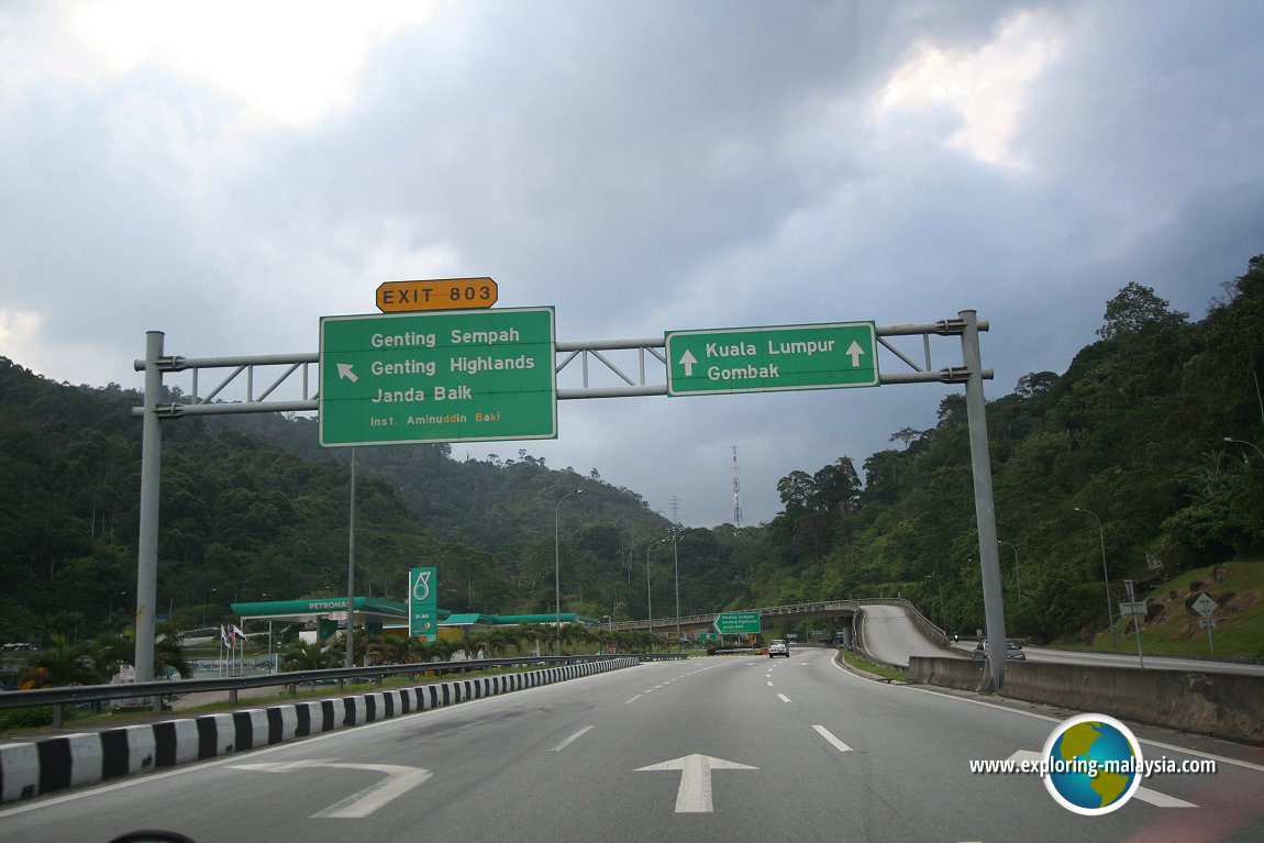 Arriving in Kuala Lumpur from the east