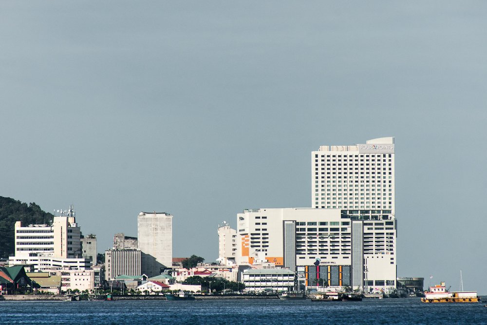 Sandakan skyline dominated by Harbour Mall