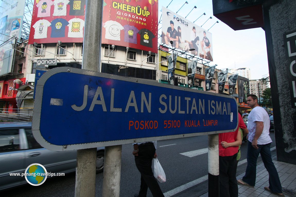 Jalan Sultan Ismail road sign