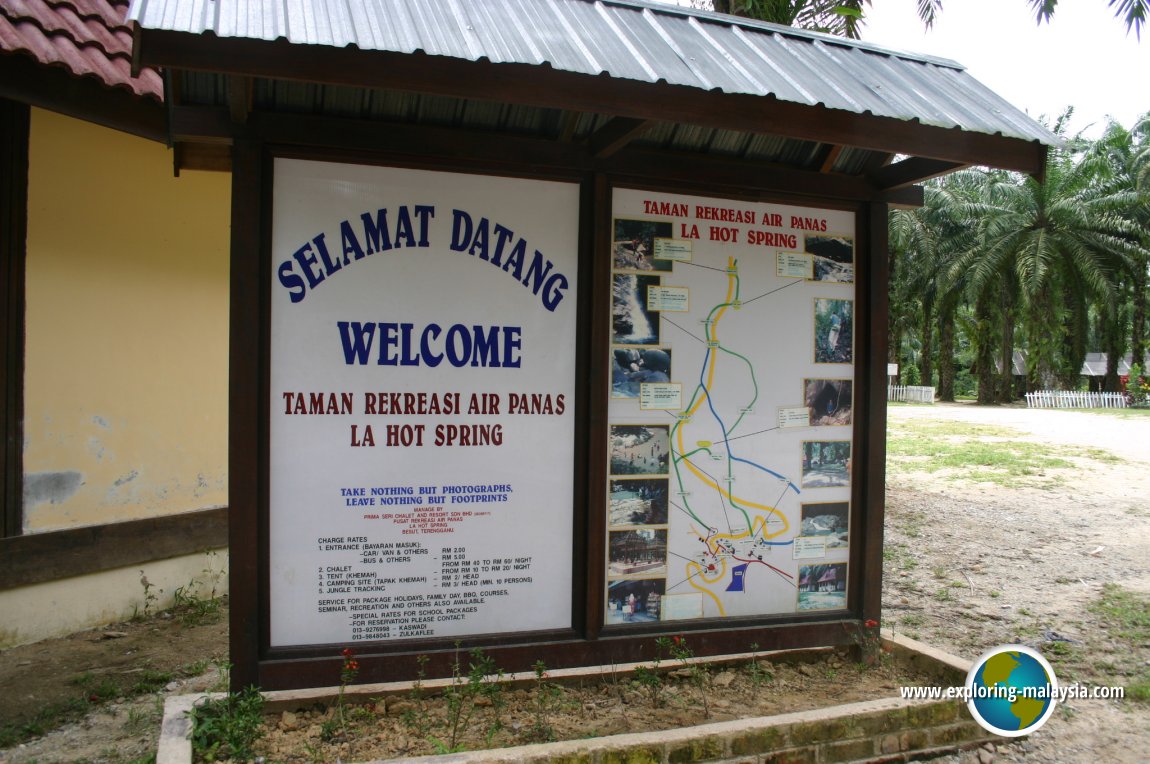 Signboard at La Hot Spring