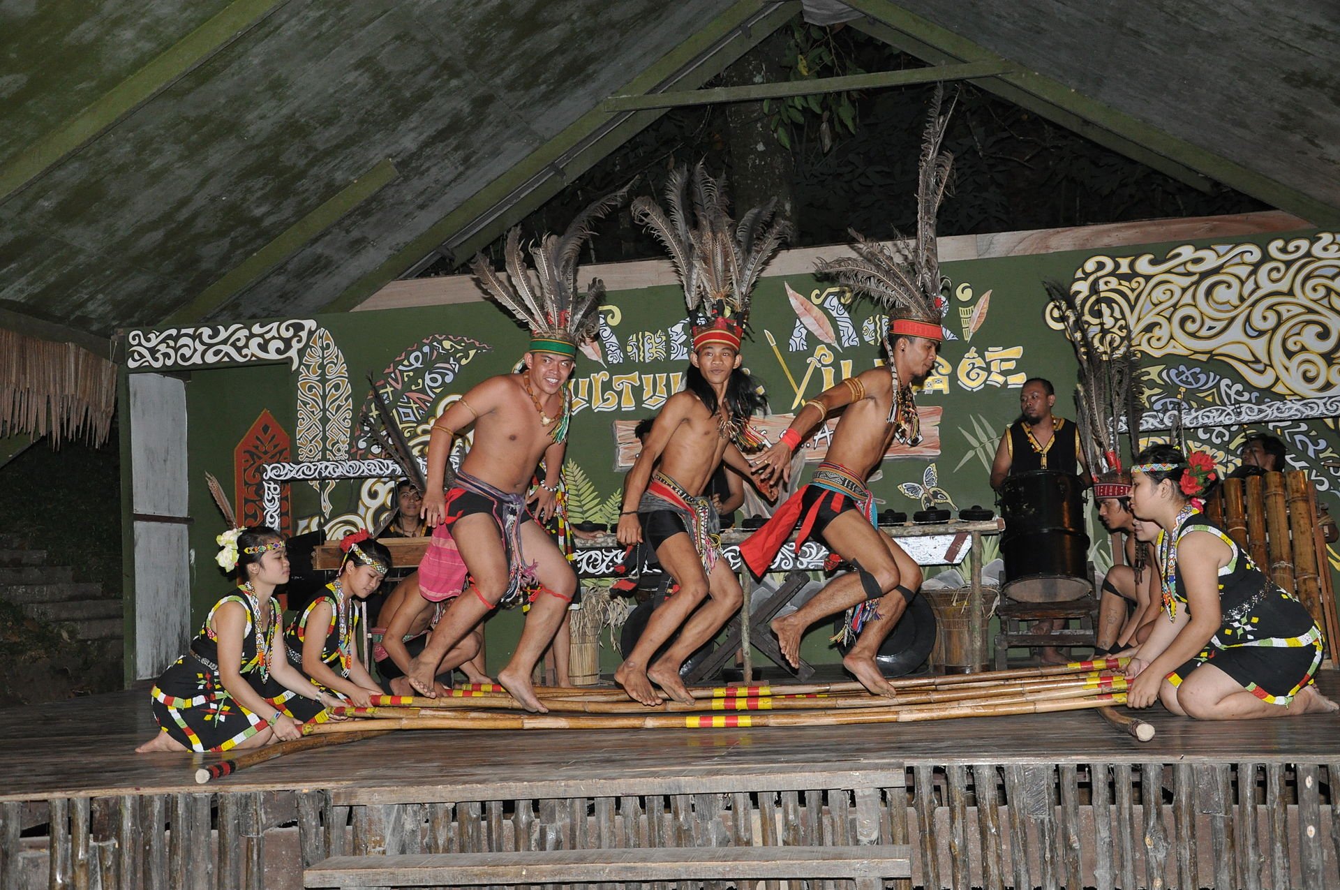 Bamboo dance at Mari Mari Cultural Village