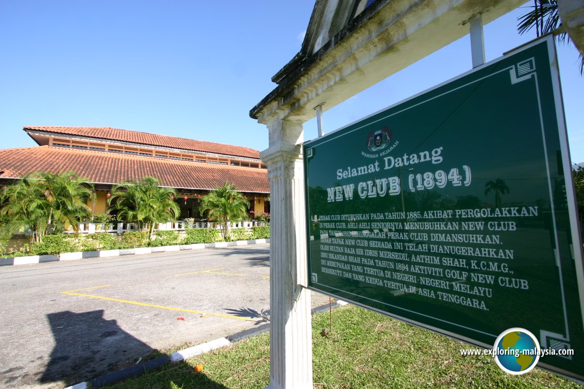 Welcome sign at the New Club