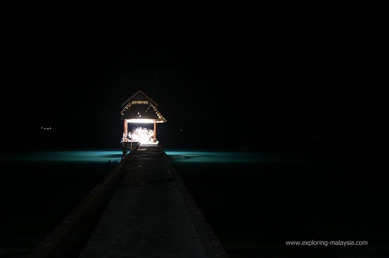 The jetty at Pulau Perhentian Besar at night