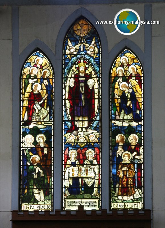 The stained glass windows, All Saints Church