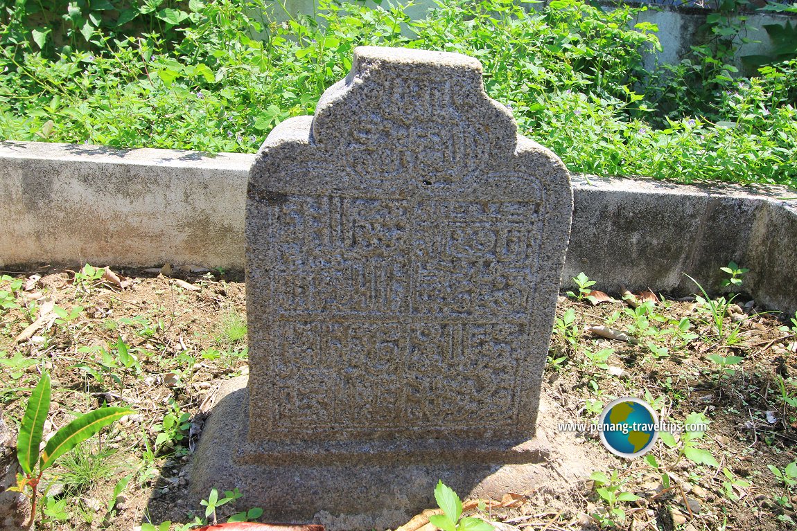 The tombstone on the historic grave at Kampung Tok Soh