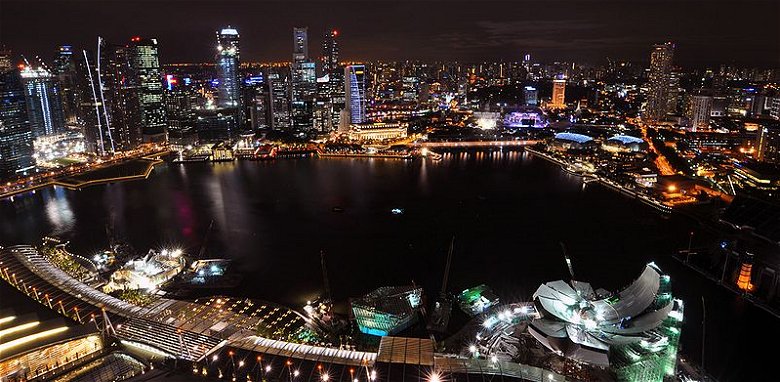 Singapore skyline from Sands SkyPark