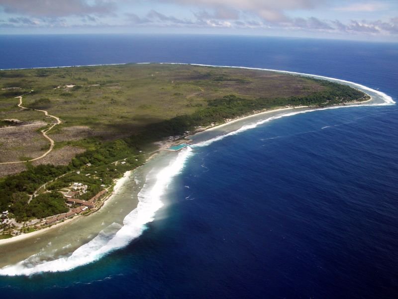 Aerial view of East Nauru