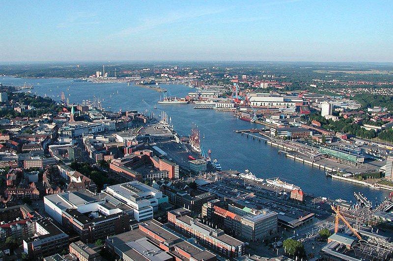 Aerial view of Kiel, Germany