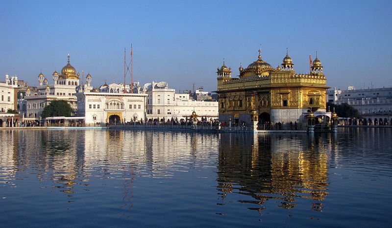 Akal Takht and Harmandir Sahib, the Golden Temple of Amritsar, Punjab